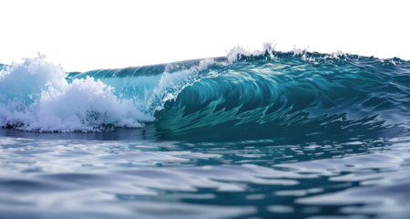 Immagine raffigurante una spettacolare onda oceanica su sfondo trasparente