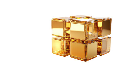 Golden interconnected cubes