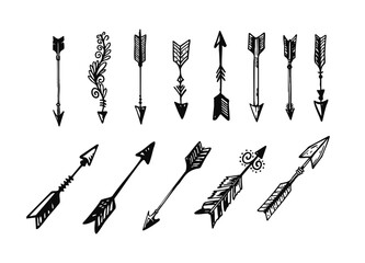 Stylized Arrow Illustrations Perfect for Enhancing Creative and Unique Designs Projects © Oktyabr
