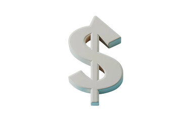 Obraz premium 3D rendered dollar sign, upward arrow