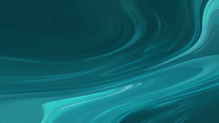 Abstract teal swirling liquid background design