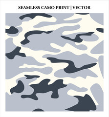Seamless Camo Vector Artwork Dark and Light Grey