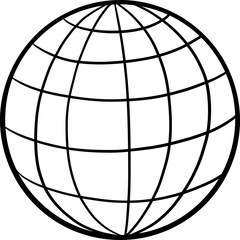 Hand Drawn Globe Icon with Simple Stand