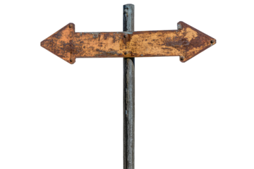 Rusty Directional Sign