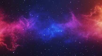 Naklejka premium Cosmic nebulae, vibrant pink and blue hues