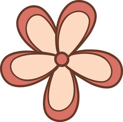 Five petal pink flower, concept of spring, beauty and floral design.