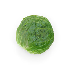 Fototapeta premium Whole cabbage isolated on transparent background