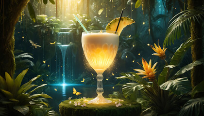 refreshing taste of summer with vibrant Pina Colada