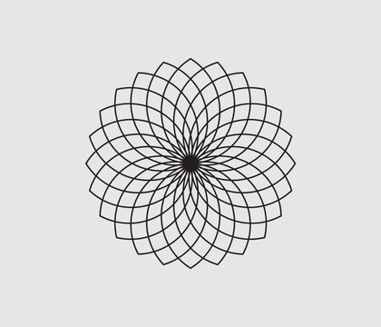 Flower mandala design. Creative floral mandala design layout.