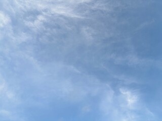 clean bright blue sky background with beautiful clean white clouds, creative natural background