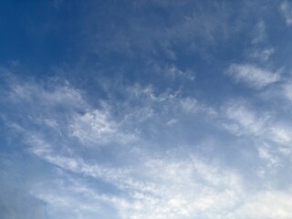 clean bright blue sky background with beautiful clean white clouds, creative natural background