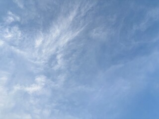clean bright blue sky background with beautiful clean white clouds, creative natural background
