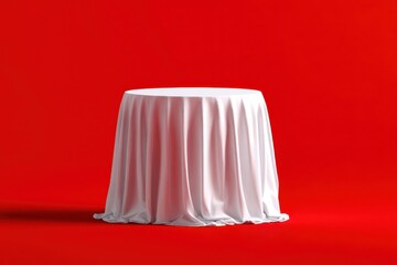 red table on red background