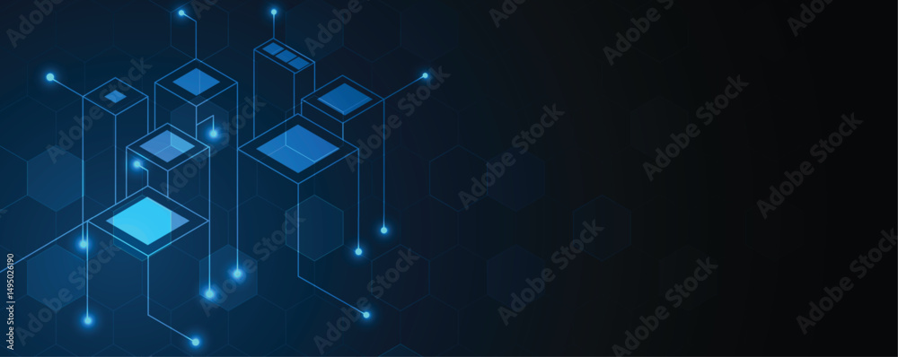 Poster Abstract high technology and science background