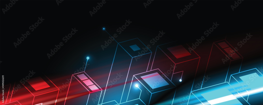 Aufkleber abstract high technology and science background