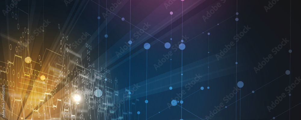 Poster abstract high technology and science background