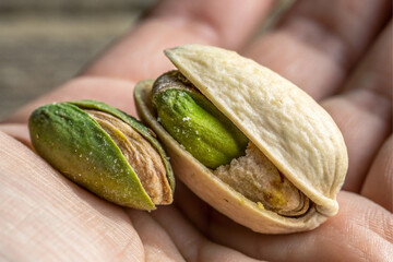 pistachio nuts in a glass