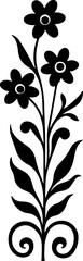 Ornate Floral Silhouette Tree