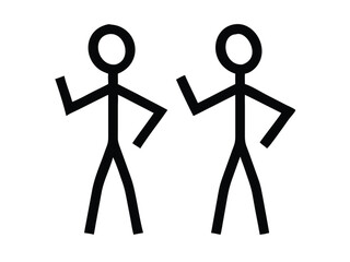 Man and woman people icons, a family silhouette design concept, symbolizing love and business figures