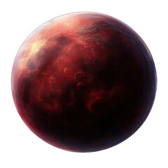 Fototapeta premium red planet on transparent background