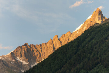Fototapeta premium the alps during seunset taken in a French village