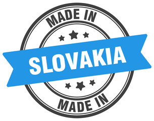 Made in Slovakia round sign. Made in Slovakia stamp.