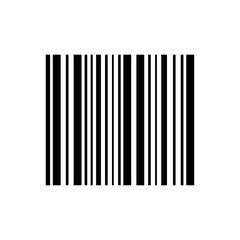 Barcode icon, Product scan symbol, retail code sign, identification label, inventory barcode, product tracking element, scan code design, vector illustration, bar code on white background.