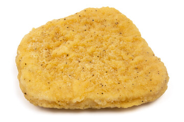 escalope de viande panée isolée sur un fond blanc