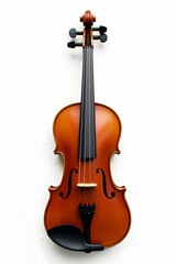 Fototapeta premium Violon de face isolé sur fond blanc