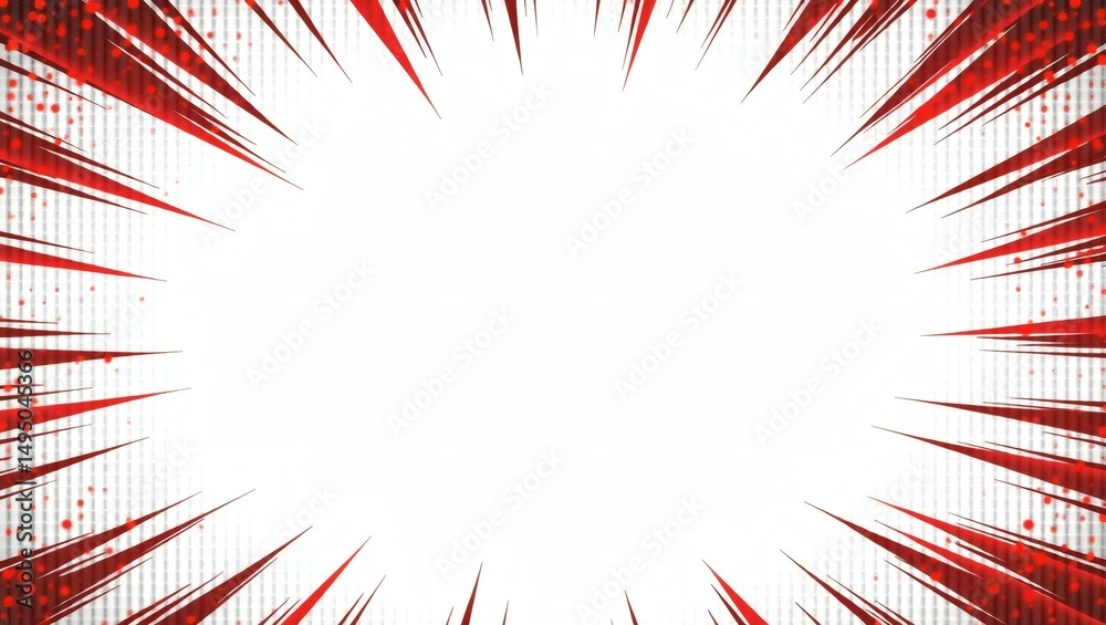 Aufkleber Abstract red burst background with a central area for text or design