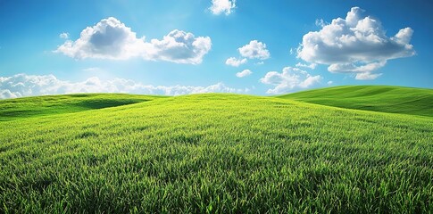 Obraz premium Golf Course Panorama Featuring Rich Green Turf and Scenic Landscape 