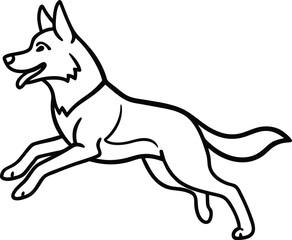 German Shepherd Dog Outline Drawing