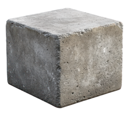 Cinder block on transparent background