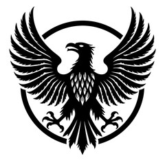Obraz premium eagle tattoo design, bird, eagle, vector, wing, animal, tattoo, illustration, silhouette, flying, feather, phoenix, wings, black, design, symbol, falcon, fly, hawk, wild, nature, tribal, animals, sign