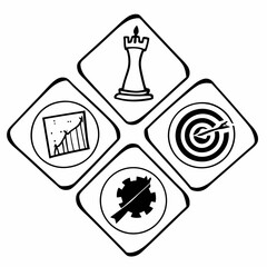 Abstract vector illustration of a peace symbol design