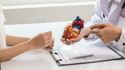 Heart patients are seeing cardiologist for examination and treatment their heart condition because...