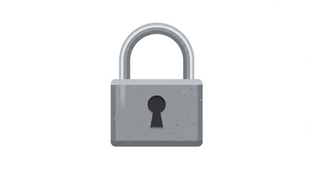 Naklejka premium Secure Symbol: A simple and powerful image of a locked padlock. Representing safety, privacy, and data protection.