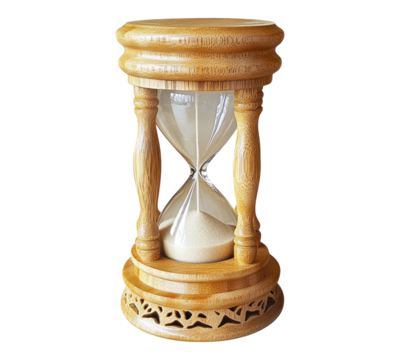Hourglass on transparent background