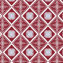 seamless geometric pattern Gemstones decorated with green color