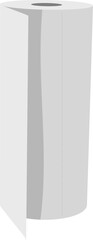 A minimalist illustration of a roll of paper towels, partially unrolled.  Perfect for representing cleanliness, freshness, or the concept of readily available resources.