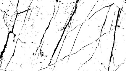 Vector lines, dry cracked isolated on white background. Scratch grunge urban background. Distressed overlay texture. Grunge background. Abstract illustration texture of cracks, chips, dot.	