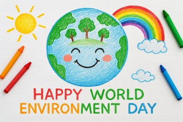 Happy World Environment Day – Crayon Drawing