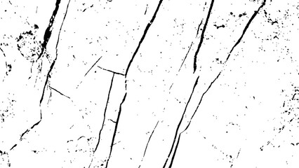 Abstract black and white composition of lines texture isolated on transparent background. Cracks, lines, dry cracked earth overlay texture,Grunge texture for make poster, banner, 
