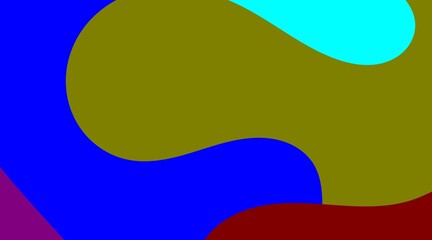 Abstract artwork features a rich combination of earthy tones like olive green and deep blue alongside contrasting red and black shapes, forming a unique and grounded visual narrative.