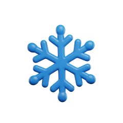 Fototapeta premium blue snowflake isolated on white background