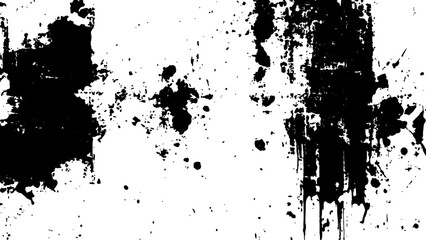 Obraz premium Vector white and black wall texture on isolated white background. Abstract grunge texture of black paint. Grunge black and white urban vector texture. design brush strokes.