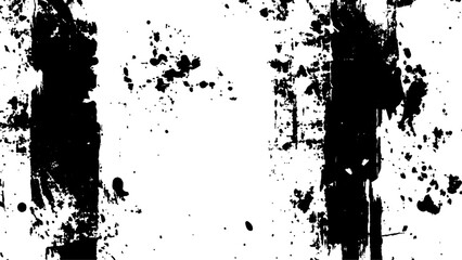 Vector white and black wall texture on isolated white background. Abstract grunge texture of black paint. Grunge black and white urban vector texture. design brush strokes.