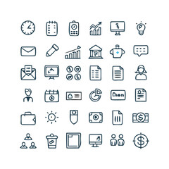 Fototapeta premium business and finance icons
