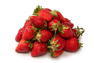Fresh group of berries isolated on a white background.