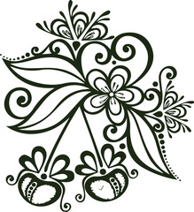 Beautiful flower art and mandala vector design